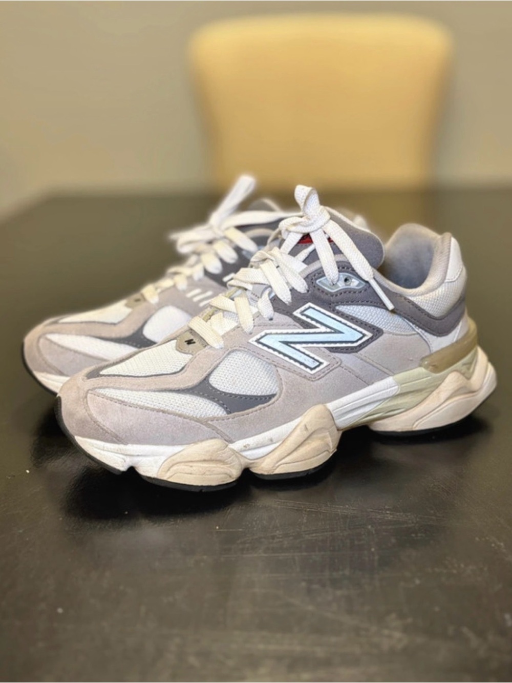 New Balance Grey and White Men's Running Sneakers